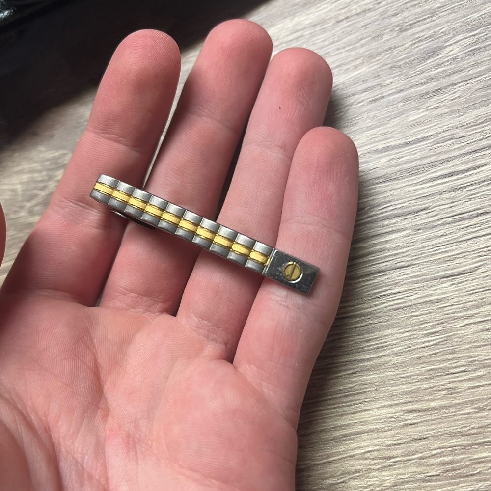 Dunhill Silver and Gold Tie Clip - Vintage